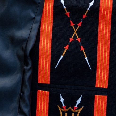 Waistcoat Red Raivat Pattern - Image 4