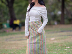 Wungphila Kashan Gray | Pinkish-Orange and Green Phor