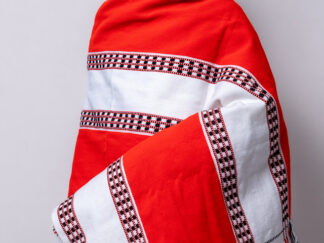 Red Luirim Kachon - Red and Black | Handwoven 4 Ply Yarn | Pang eina kharak