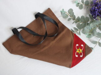 Tote Bag Brown Colour | Small Side Border Design Raivat Phor