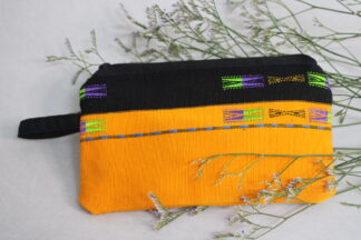 Pouch Yellow and Black Colour with Phor | Gifting Item | Traveller Pouch