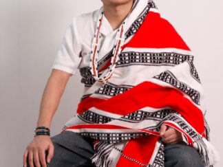 Red Luirim Kachon | Black Phor | Handwoven 4 Ply Yarn | Pang eina kharak