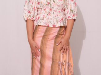 Ruth Kashan, Orange | Silk Dark Green, Gold and White Phor