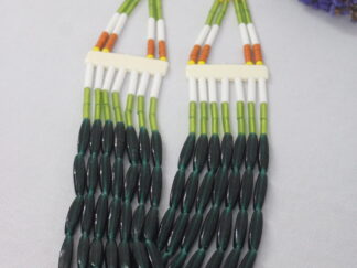 Fashionable seven line kongsang loaded with big green chamthei, green, white and orange pipes