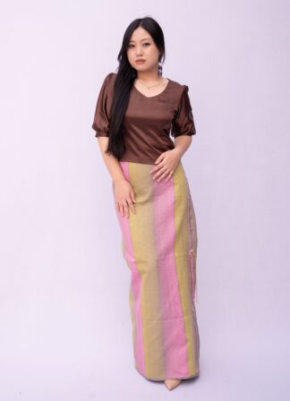 Phorei Kashan Gray | Pink and Green Phor