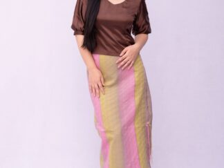 Phorei Kashan Gray | Pink and Green Phor